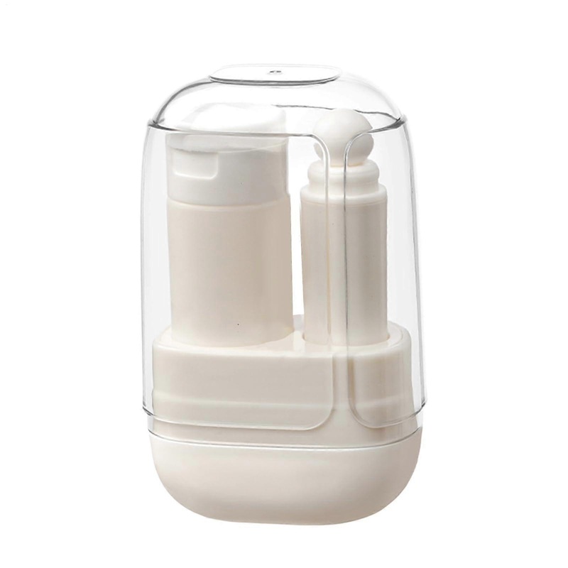 Zahnbrsten-Reise-Set, Ergonomisches Tragbares Zahnbrsten-Set fr Mnner und Frauen, Multifunktionale Toilettenartikel, Wei