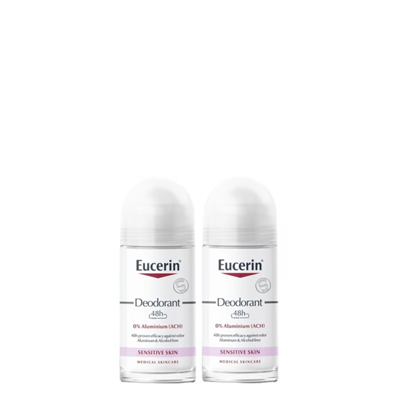 Eucerin Duo Roll-On Deodorant 48H 0% Aluminium 2x50ml