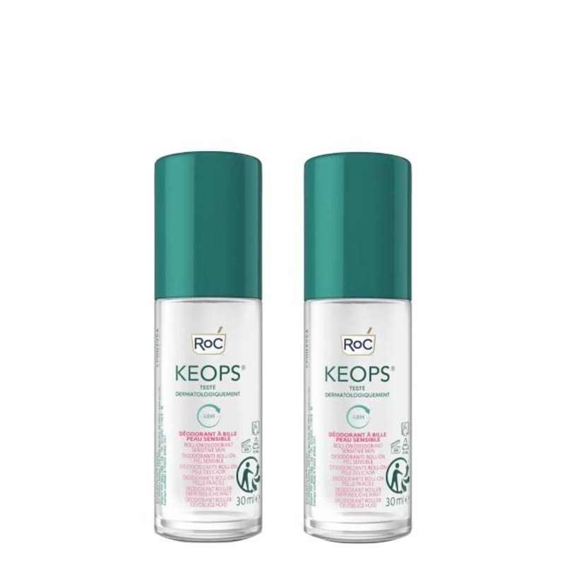 RoC Keops Sensitive Duo Deodorant Roll On 2x30ml