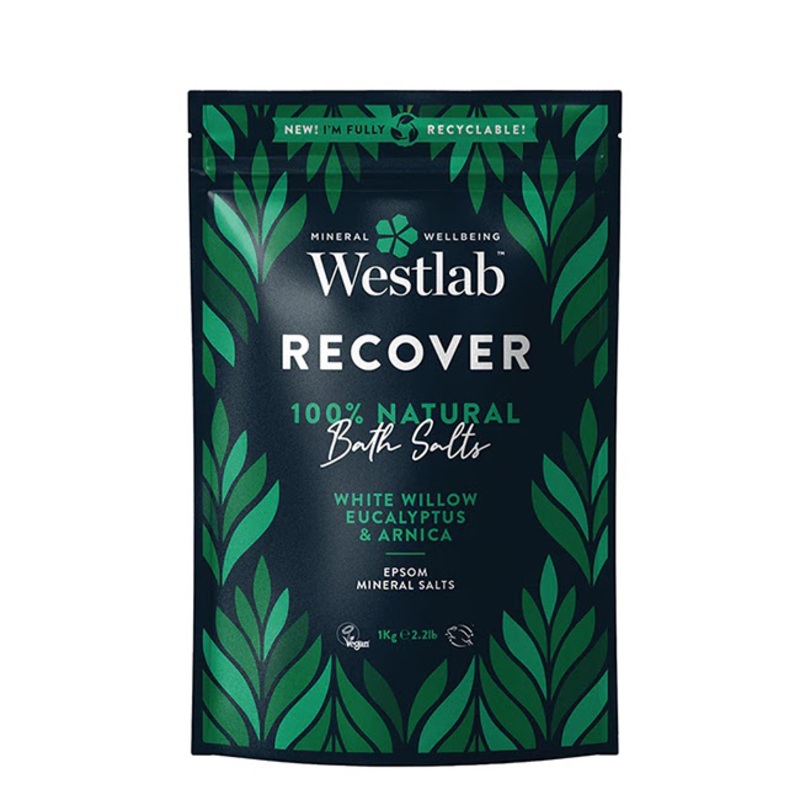 Westlab Recover Bath Salts White Willow, Eucalyptus & Arnica 1kg