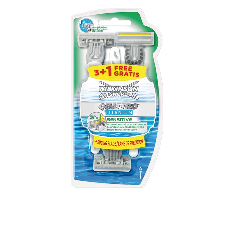 Wilkinson Quattro Titanium Sensitive Disposable Razor x4