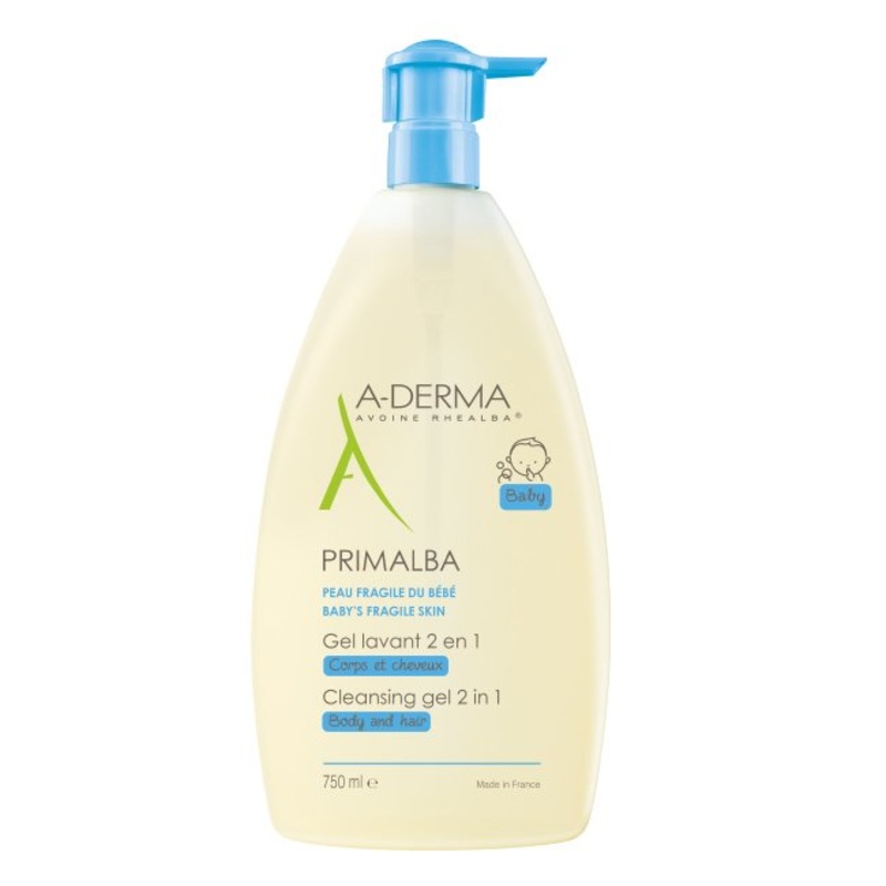 A-Derma Primalba Baby Cleansing Gel Body and Hair 750ml