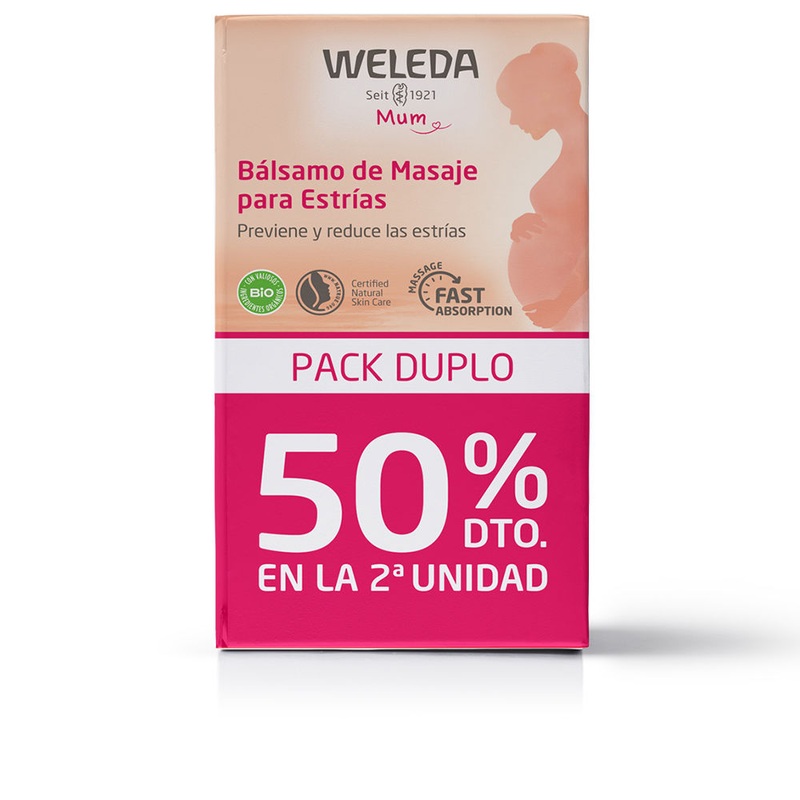 Weleda Mother Stretch Mark Massage Balm 2x150ml