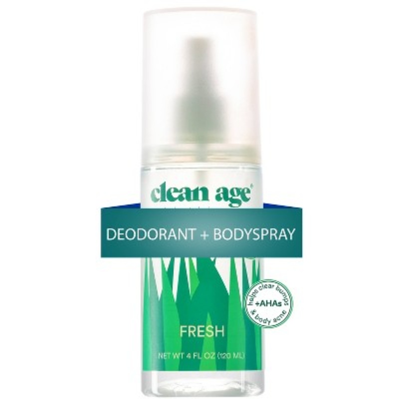 Clean Age Fresh AHA Deodorant + Body Spray for Teens 4 fl oz – New