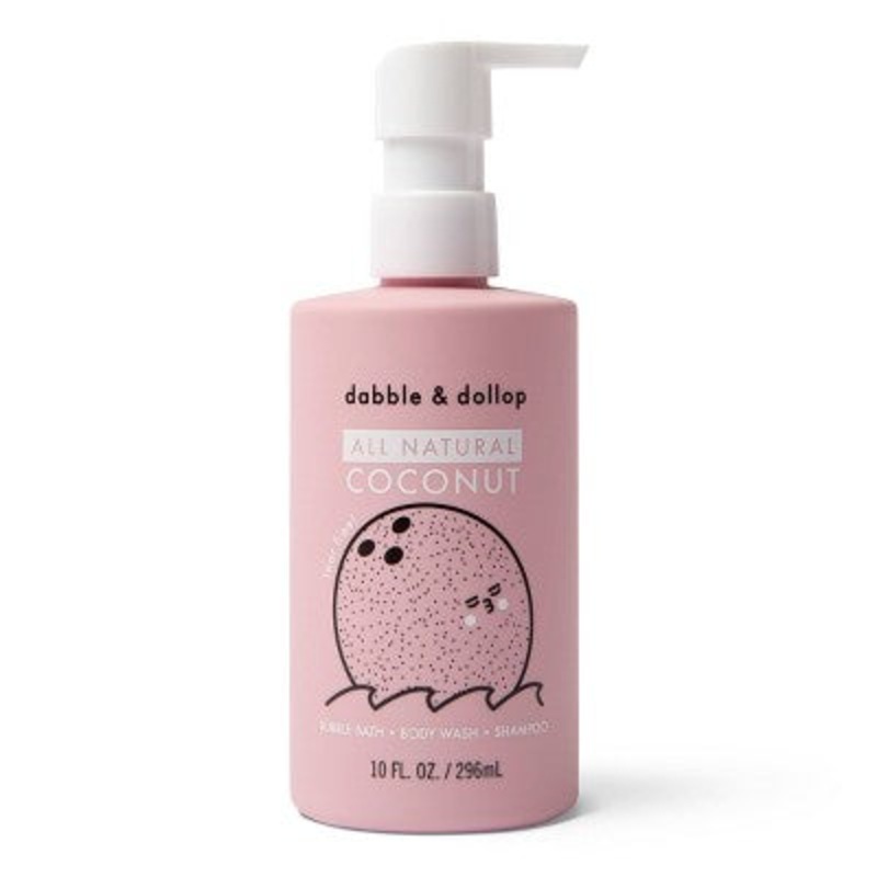 Dabble & Dollop Kids 3-in-1 Shampoo, Body Wash & Bubble Bath Coconut 10 fl oz – New