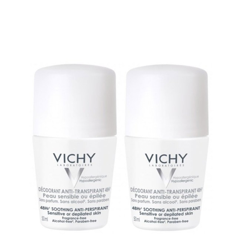 Vichy Duo Pack Anti-Perspirant Roll-On Deodorant for Sensitive Skin 2x50ml