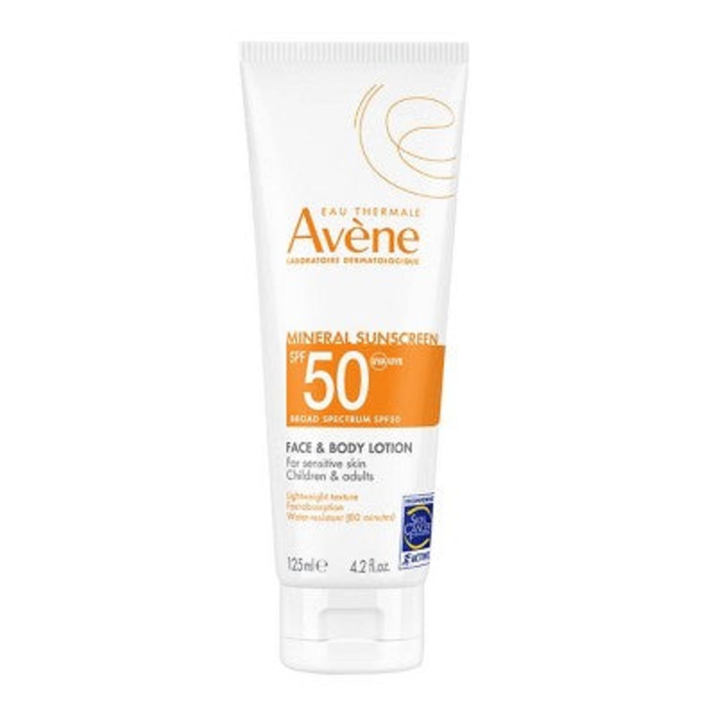 Avene Mineral Face and Body Sunscreen Lotion with Zinc Oxide SPF 50 4.2 fl oz – Imperfect Container