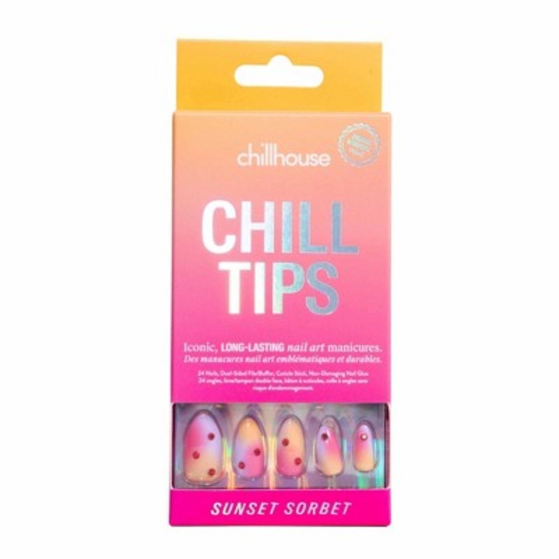 Chillhouse Chill Tips Press-On Fake Nails Sunset Sorbet 24ct – New