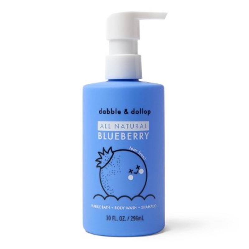 Dabble & Dollop Kids 3-in-1 Shampoo, Body Wash & Bubble Bath Blueberry 10 fl oz – Imperfect Container