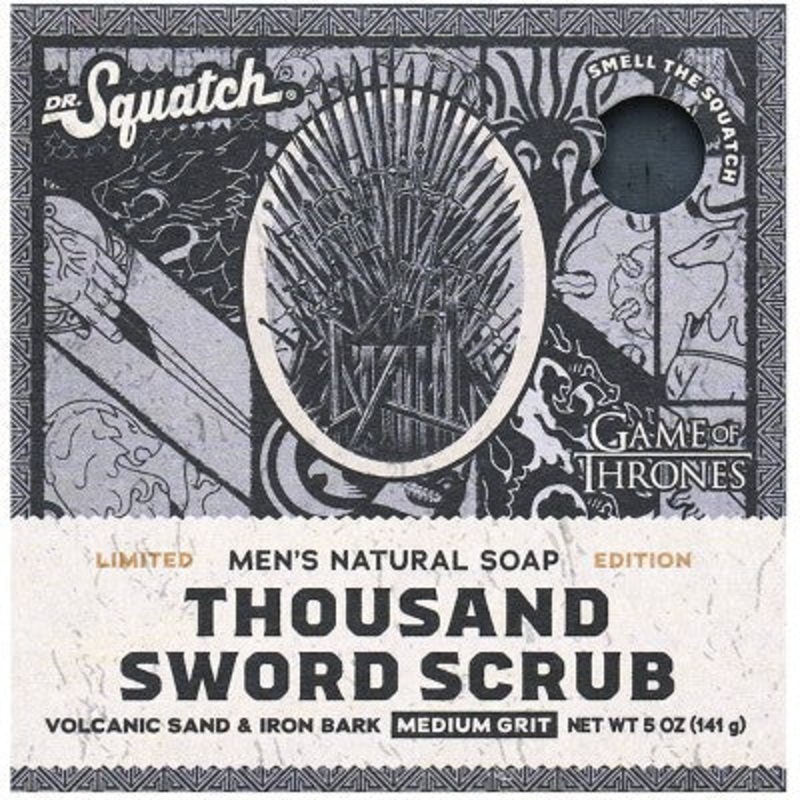 DR. SQUATCH Men’s All Natural Bar Soap Thousand Sword Scrub 5oz – Imperfect Box