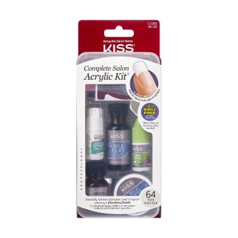 KISS Products Complete Salon Acrylic DIY Manicure Kit 64ct – New