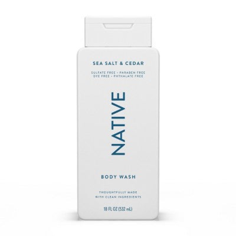 Native Body Wash for Men & Women Sea Salt & Cedar 18 fl oz – Imperfect Container