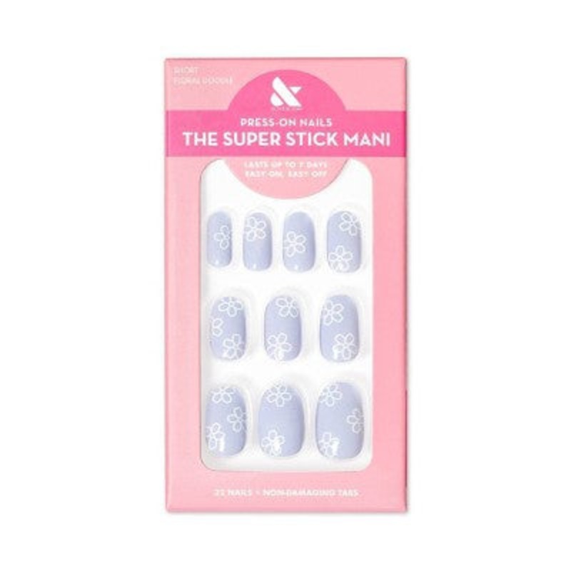 Olive & June Fake Nails S Round Floral Doodle 32ct – New