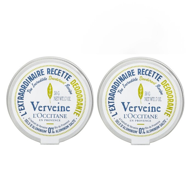 1+1 Setverveine (verbena) Deodorant – 0% Aluminum Salts – 50g/1.7oz x2