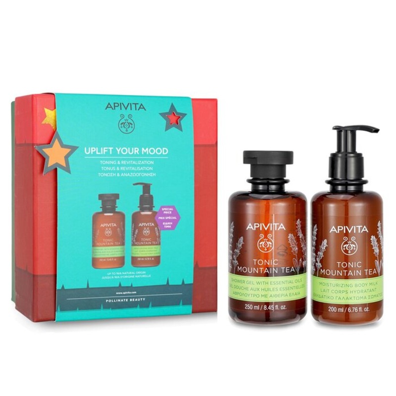 Uplift Your Mood Toning & Revitalization Set: Tonic Mountain Tea Shower Gel 250ml+ Tonic Mountain Tea Body Milk – 2pcs