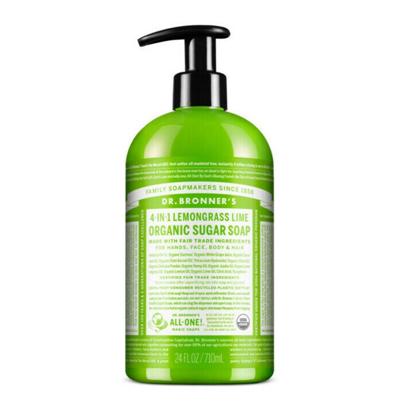 4-In-1 Organic Sugar Soap – Lemongrass Lime