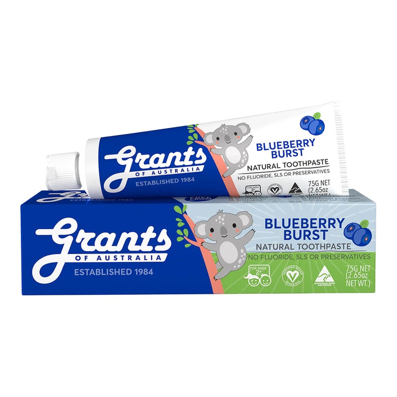 Blueberry Burst Kids Natural Toothpaste – Fluoride Free
