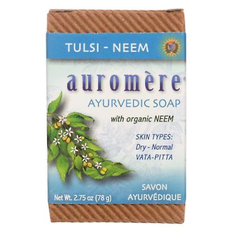 Auromere Ayurvedic Soap, Tulsi-Neem 2.75 Oz (Pack of 1)