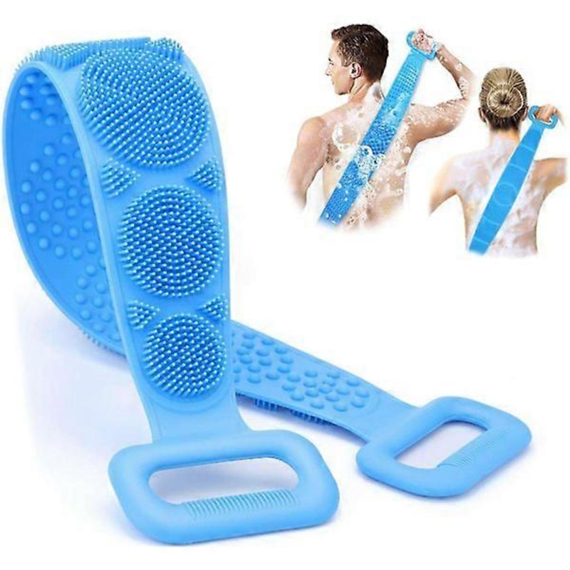 Bath brush, silicone back brush, body brush, bath scrubber, bathtub scrub, body bath, shower, 72 cm long