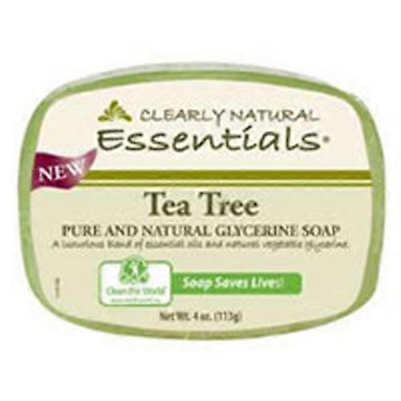 Clearly Natural Glycerine Bar Soap, Tea Tree 4 oz (Pack of 3)