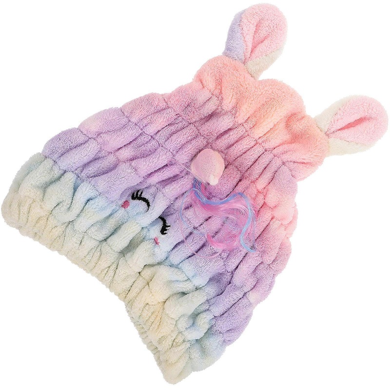 Coral Fleece Wrap for Women  Quick Drying and Absorbent Shower Cap