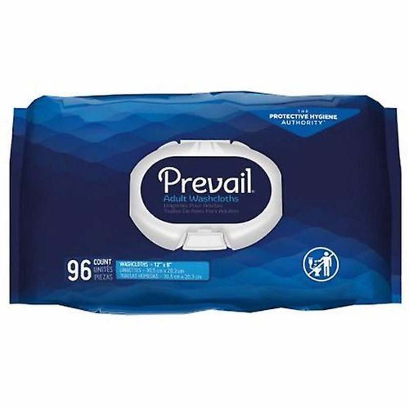 First Quality Personal Wipe Prevail Soft Pack Aloe / Vitamin E Scented 96 Count, Pack Of 96 (Pack of 1)