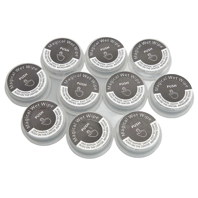 Lot de 10 lingettes humides compresses jetables pour les mains, idales pour l’extrieur