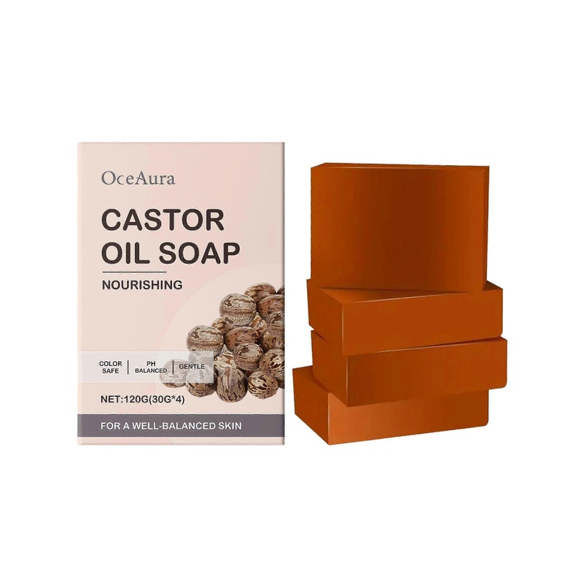 OceAura Castor Oil Moisturizing Bath Soap Gently Cleansing and nourishing the skin Exciting fragrance and tender care bath soap