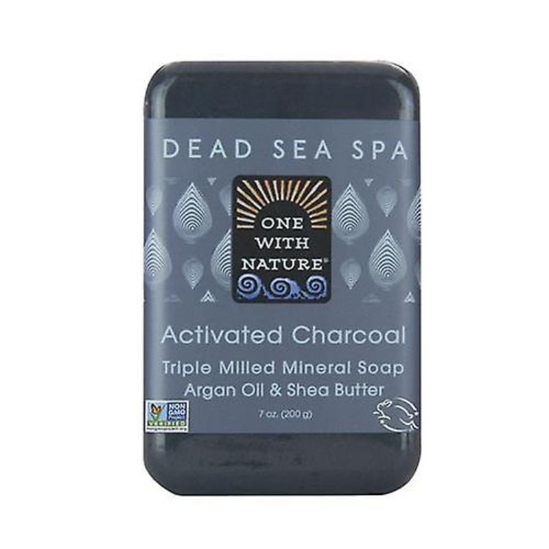 One with Nature Triple Milled Mineral Soap, Activated Charcoal 7 Oz (Pack of 1)