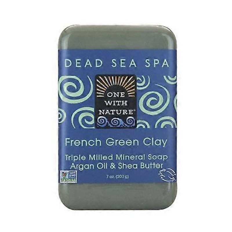 One with Nature Triple Milled Mineral Soap, French Green Clay 7 Oz (Pack of 1)