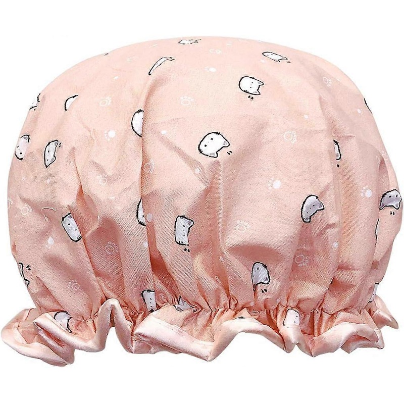 Reusable Waterproof Shower Caps for Women with Long Hair, Kitties PI
