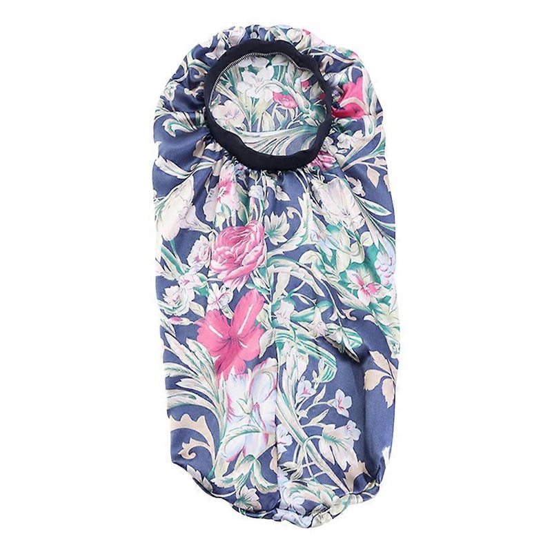 Sleeping Cap Navy Flower Printing Hat Hair Protector For Women Size 1 Keep Hair Neat 1Pcs