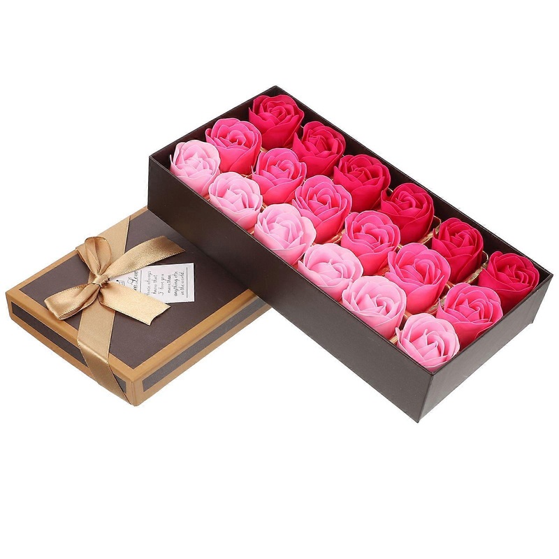 1 Box Imitation Rose Soap With Storage Box Floral Scented Bath Soap Rose Flower