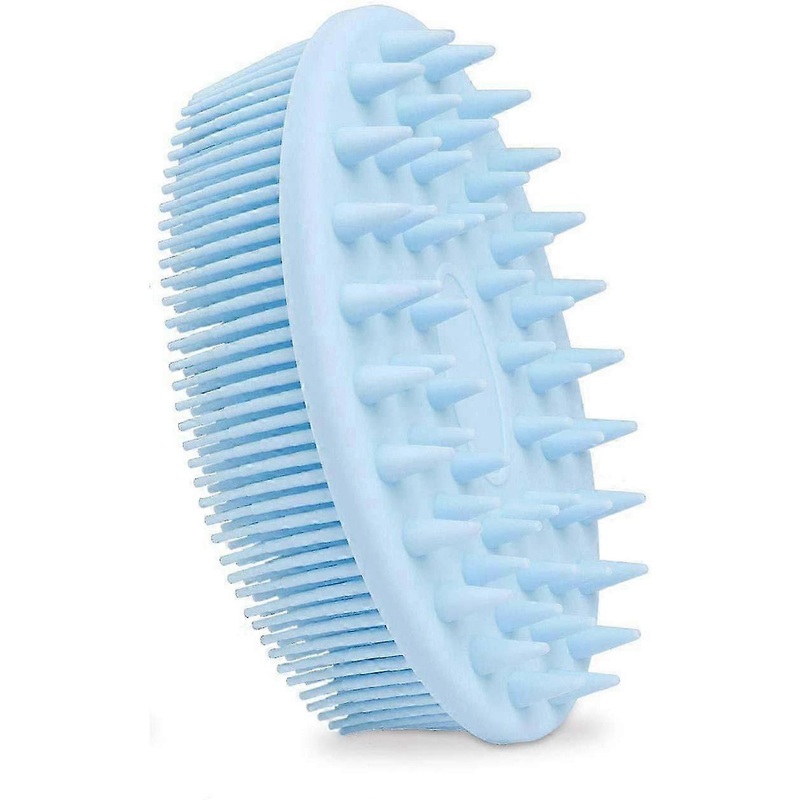 2 in 1 Silicone Hair Scalp Massager & Body Scrubber, Soft Bristle Shampoo Brush