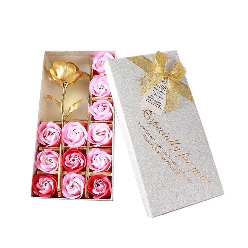 Valentine’s Day Scented Soap Flower Gift Rose Box Wedding Festival Gift 13pc