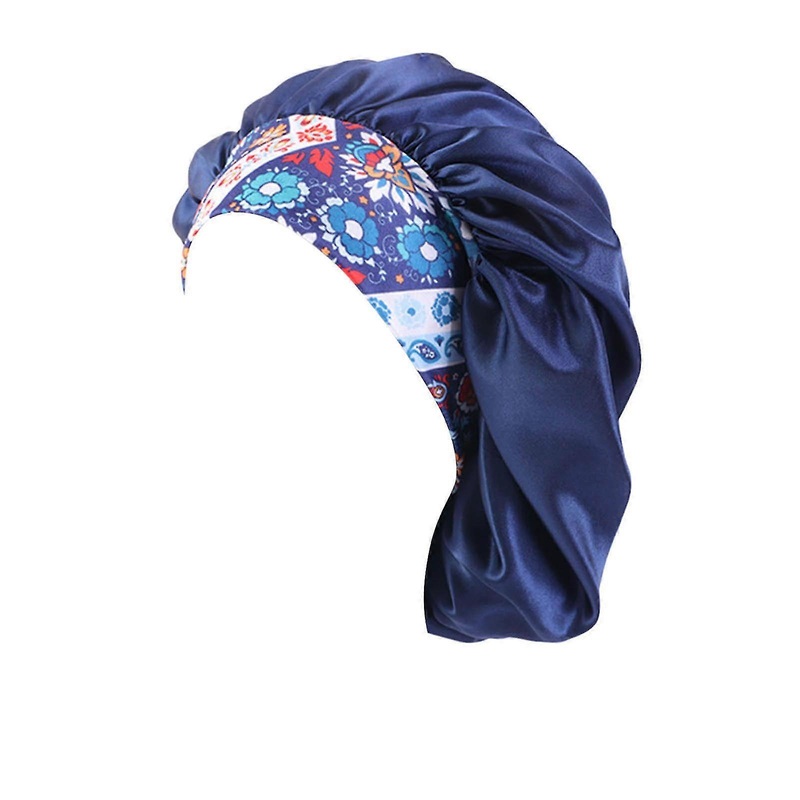 Women’s Satin Printed Wide-brimmed Hair Band Sleep Cap Chemotherapy Hat Hair Cap