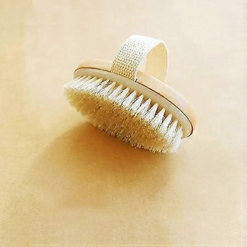 Wooden bath brush without handle Hemu hand-held brush exfoliating bath brush through the network