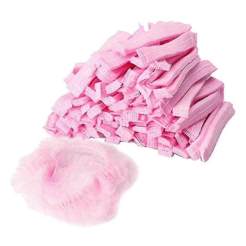 100pcs Disposable Hair Head Covers Net Bouffant Dustproof Anti