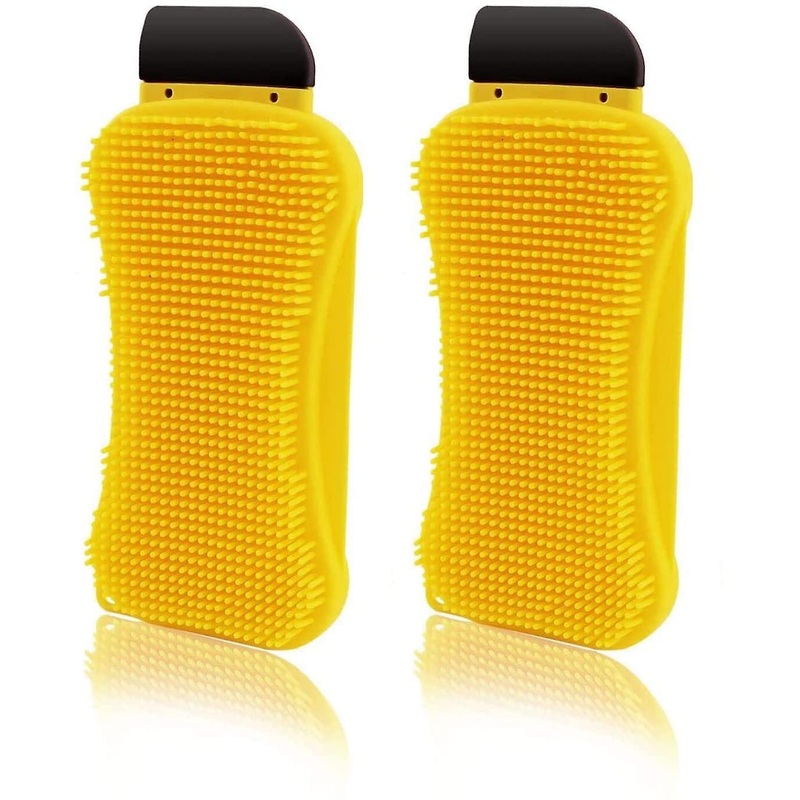 2 Pieces Of Silicone Sponge Multi-purpose 3 In 1 Household Tableware Cleaning Brush