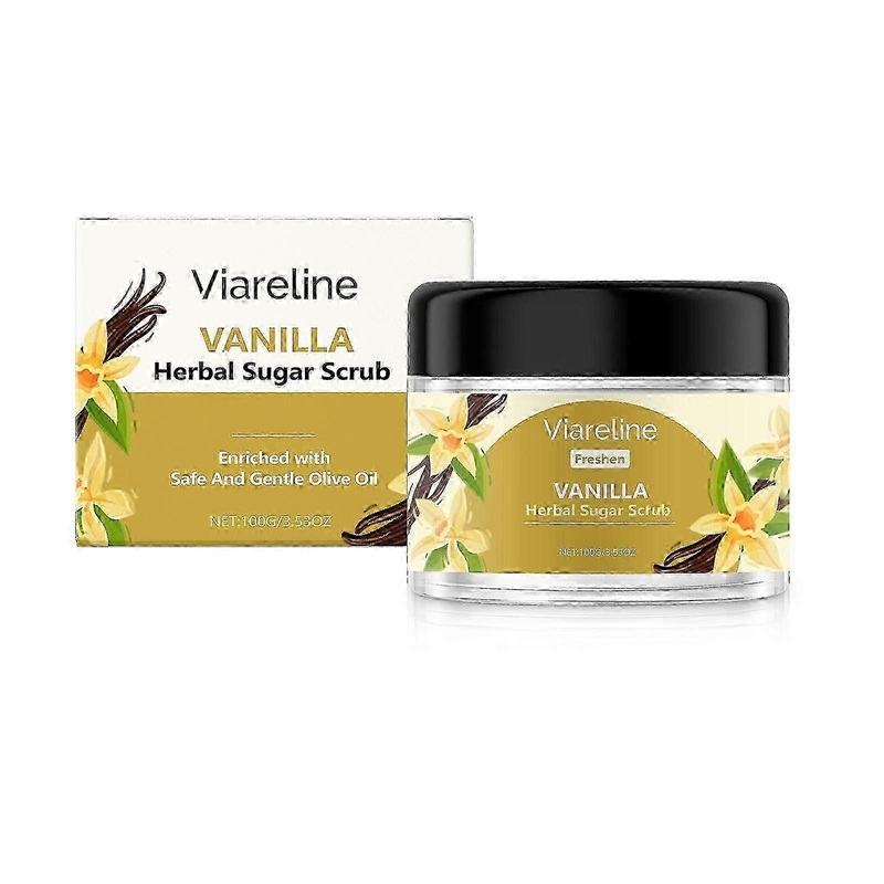 2025 Viareline Vanilla Body Scrub Deep Moisturizing Soft Smooth Body Scrub