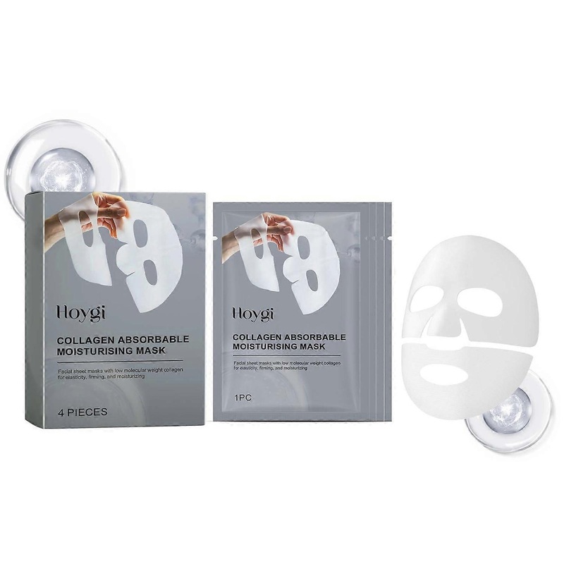 1-6PCS HOYGI 4PCS Deep Collagen Overnight Mask Anti-Wrinkle Firming Lifting Facial Hydrogel Mask