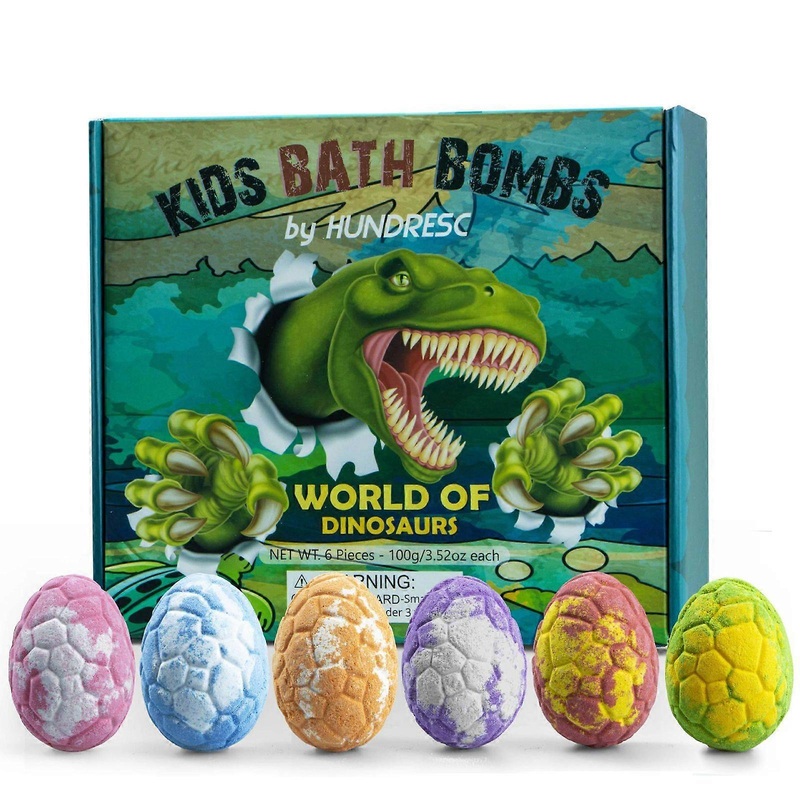 100% New Dinosaur Bubble Bath Bombs Ball Perfect For Bubble And Spa Bath, Bath Bombs Birthday Gift Set 6pcs