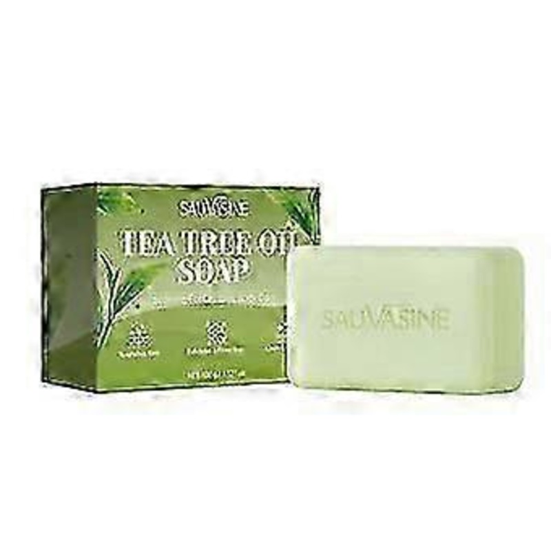 2025 Tea Tree Oil Soap, Purifying Body Soap Bar with Tea Tree Oil & Coconut Oil, Gentle Cleanser for Healthy, Looking Skin, Plant-Based Formula for Fa