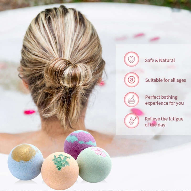 8PCS Aromatherapy Bath Bombs Scented Shower Bath Salt Ball Stress Relief & Relaxation for Valentine’s Day/Birthday Gift