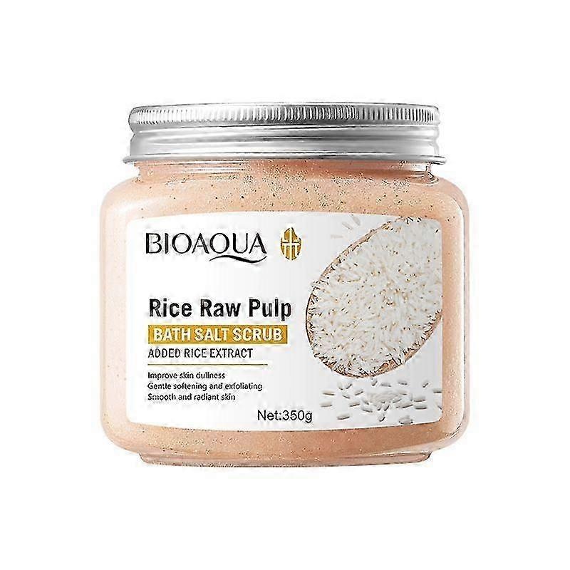 Rice Raw Pulp Bath Salt Scrub 350g with Rice Extract – Gentle Exfoliating Body Scrub for Deep Cleanse, Brighten Dull Skin, Tender & Smooth Skin Care f