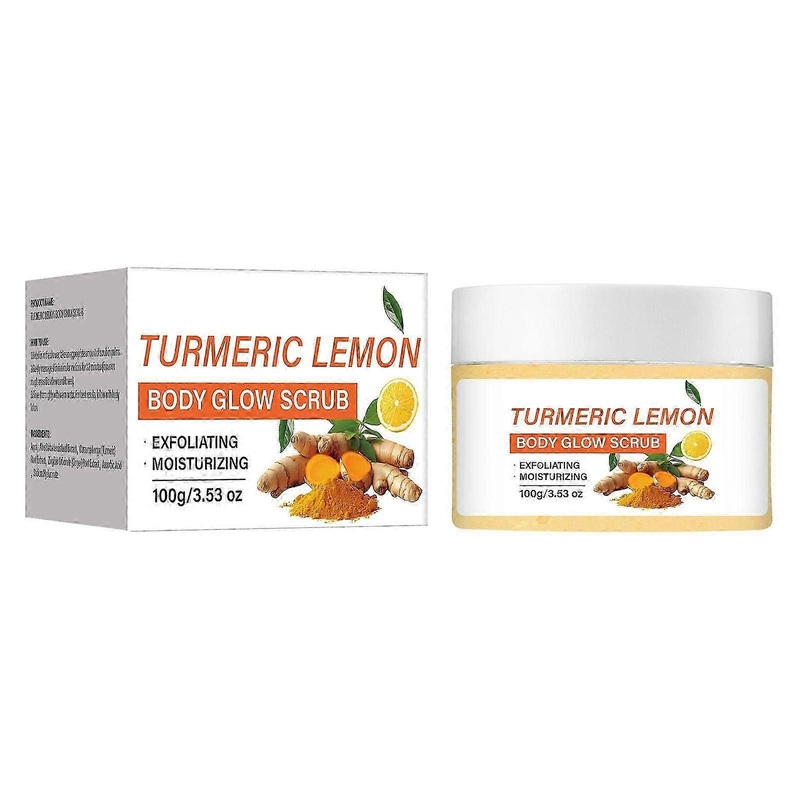 Turmeric Body Scrub,Deep Cleansing Handmade Exfoliating Body Scrub,Moisturizing Skin Turmeric Face Exfoliator for All Skin Types