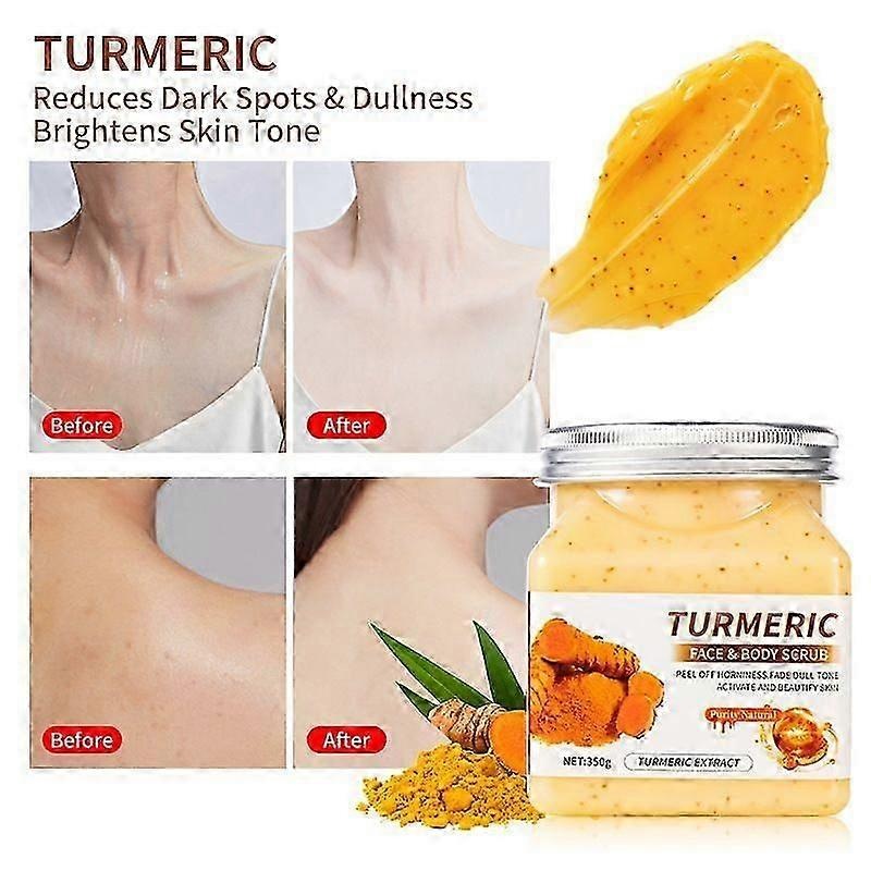 Turmeric Face & Body Scrub, Hydrating & Exfoliating Scrub for Deep CleanBody Scrub Smooth for All Skin Types