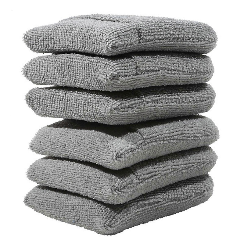 U Shape Soft Microfiber Car Detailing Polishing Wash Sponge Applicator Mitts Suitable for Easy Cleaning Long Lasting Use  Gray