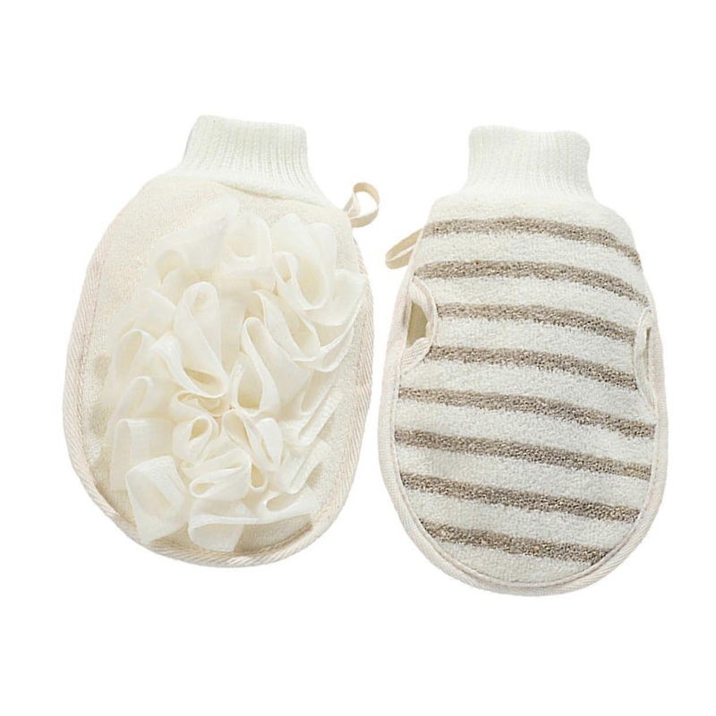2 Pieces Exfoliating DoubleSided Body Cleaning Gloves, Skin Exfoliating Scrubber for a Luxurious Bathing Experience, Portable and Soft.