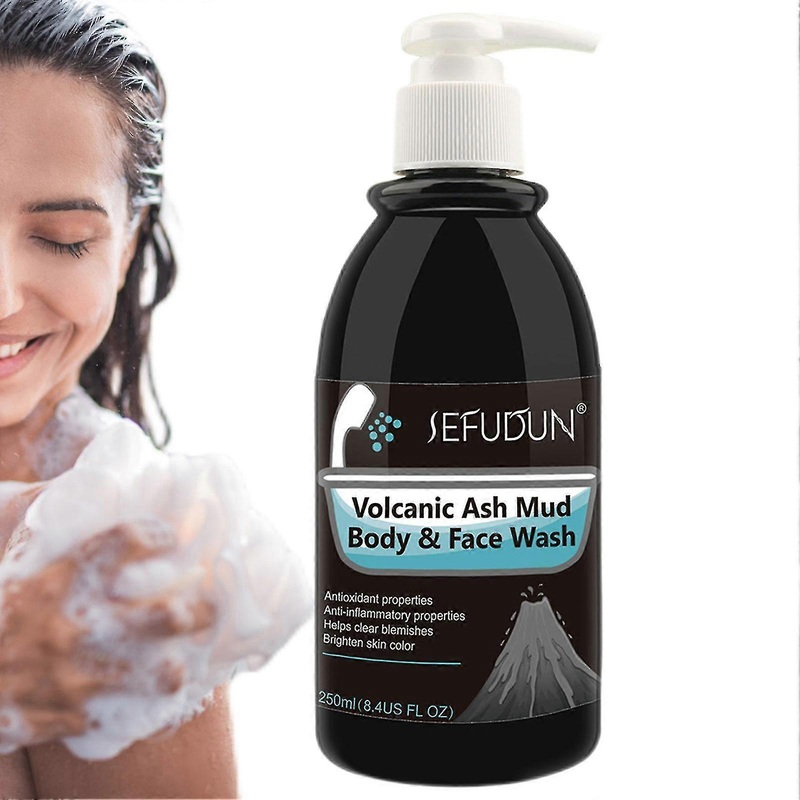 Shower Gel 250ml Volcanic Mud Shower Gel Whole Body Wash Fast Whitening Deep Clean Skin Moisturizing Exfoliating Body Care
